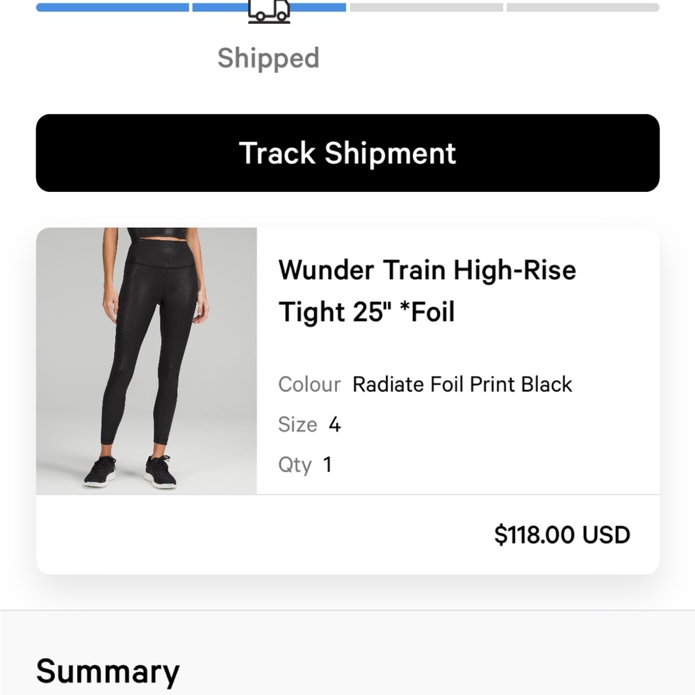 Lululemon High-Rise Tight 25” in Radiate Foil Print Black